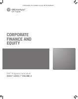 CFA 2020 Level 1 Volume 4 Corporate Finance and Eq... - dirzon