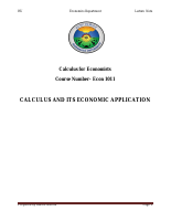 Calculus For Economists Module Pdf Calculus for Economists.pdf - dirzon