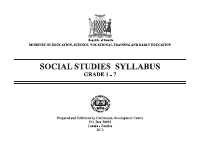 social studies syllabus grade 1 7 pdf 2013 download
